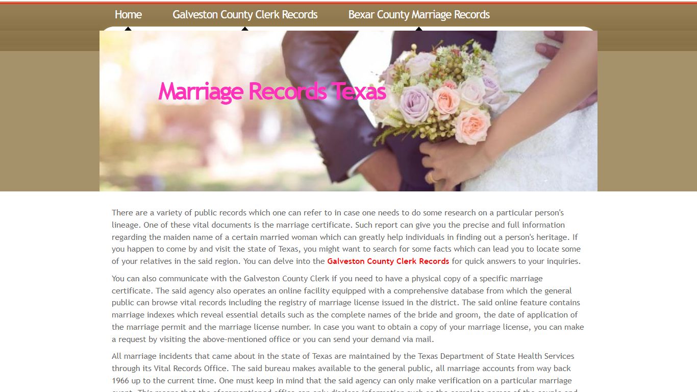 Marriage Records Texas